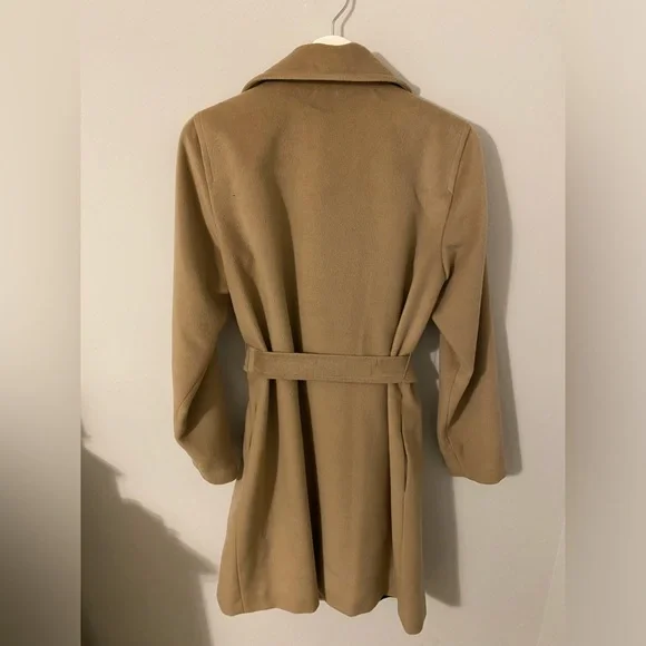 Women’s Soft Beige Long Coat - Picture 5 of 5